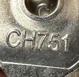 Chrome CH751 Compartment Door Cam Lock 7/8" w/ 2 Keys For RV Camper Trailer