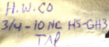 H.W. 28059 Tap 3/4"-10 NC HS-GH3