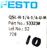 Festo QSL-H-1/4-1/4-U-M Push-To-Connect Elbow Fitting (Bag of 10)