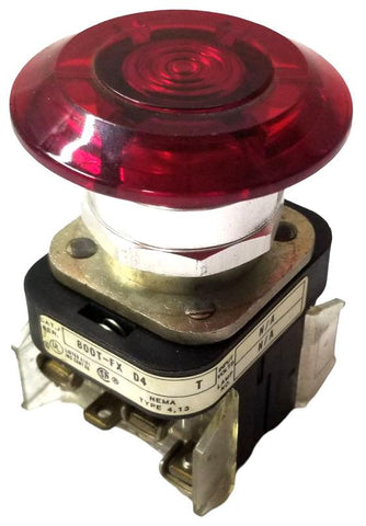 Allen-Bradley 800T-FX D4 Pushbutton Ser T Red NEMA 4 , 13