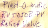 Plast-O-Matic RVT050B-PV Relief Valve