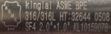 Kinglai ASME 32644 0508 Tee LK10159078 2" x 1" BPE SF4 316/316L