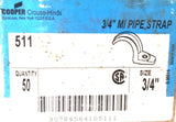 Cooper Crouse-Hinds 511 MI Pipe Conduit Strap 3/4" (Lot of 50)