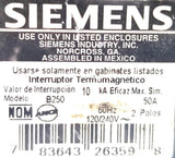 Siemens B250 Circuit Breaker 50A 60Hz 120-240V 2P 10Ka