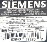 Siemens B3100 Circuit Breaker 100A 240V 3P 60Hz 10kA