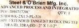 Steel & O'Brien 395H / 278L / YX1710-788 Reducing Tee 2" X 1.5" BPE SF1 316L