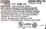 OGDEN ETR-9090-121 Process Temperature Controller Input 90-264VAC 50-60Hz 5VA