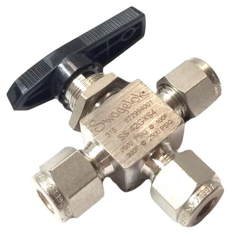 Swagelok SS-42GXS4 Three Way Ball Valve 316 622994001 2500Psig