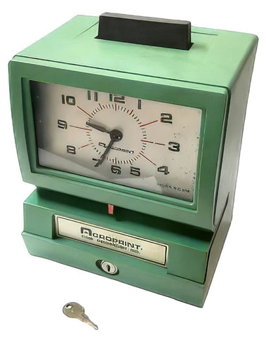 Acroprint 125NR4 Time Recorder Clock Machine 120VAC 60Hz 3W W/ Key