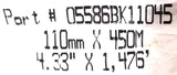 Zebra 05586BK11045 Wax Resin Ribbon Black 110mm x 450m 4.33" x 1,476'