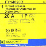 Square D FY14020B Circuit Breaker 20A 1P 277V 50-60Hz