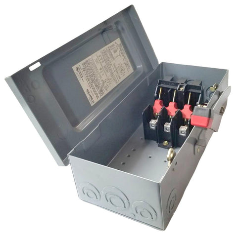 Square D HU361 Heavy Duty Safety Switch 30A 600VAC-VDC 30HP Max 3PH Ser E2
