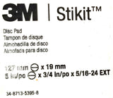 3M 05575 Stikit Disc Pad 12000OPM Max 10000Rpm Max
