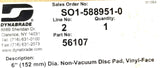Dynabrade 56107 Non-Vacuum Disc Pad 6" Diameter Vinyl-Face