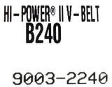 Gates B240 Hi-Power II Smooth V-Belt 9003-2240