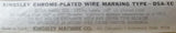 Kingsley DSA-XC Chrome-Plated Wire Marking Type 0.050" Tall (Box of 5)