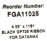 Clean Start GP725 FH Wax Ribbon Black 110mm x 360m 4.33" x 1181' CSI (Lot of 6)