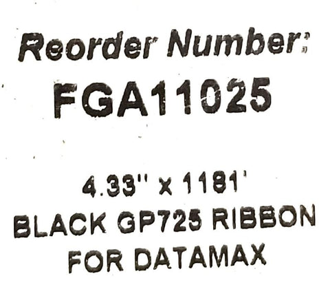 Clean Start GP725 FH Wax Ribbon Black 110mm x 360m 4.33