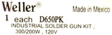 Weller D650PK Industrial Solder Gun Kit 200-300W 120V