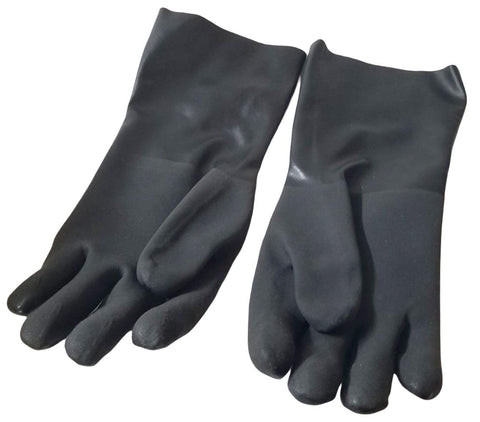 Showa 7714R-10 Black Knight Gloves Chemical Resistant Mens Large (Lot of 6 Pair)