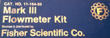 Fisher Scientific 11-164-50 Flowmeter Kit Mark III W/ Case (Missing Clamp)