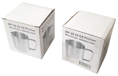Winco WP-20 Frothing Pitcher 20Oz (Lot of 2)