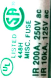 Littlefuse FNM-8 Time Delay Fuse 448H 125-250VAC 10kA 200A (Bag of 6)