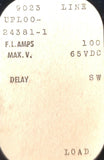Airpax UPL00-24381-1 Circuit Breaker 2P 65VDC Max 100FLA SW Delay