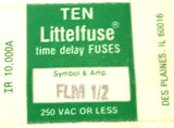 Littlefuse FLM 1/2 A Time Delay Fuse 250VAC 717H (Box of 10)