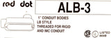 Red Dot ALB-3 Conduit Body 1" LB Style (Box of 5)