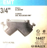 Halex 14407 EMT Pull Elbow 3/4" (Lot of 8) ISO 9001