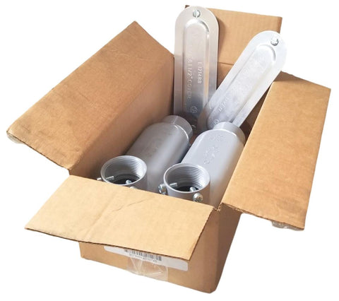 Cooper Crouse-Hinds LB45MT Conduit Body E121488 1-1/4" (Box of 2) W/ Covers