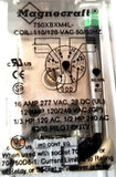 Magnecraft 750XBXM4L Relay 120-277VAC 50-60Hz 1/3-1/2HP (Lot of 2) W/ Base