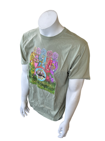 Anvil Men's Moe 2012 What Happened to the LaLa's Tour Olive Short Sleeve Shirt L