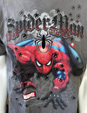 Universal Studios Men's Marvel Spider-Man Gray Short Sleeve Shirt Size Large