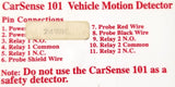 CarSense 101 Vehicle Motion Detector W/ Idec SR3P-05 Base