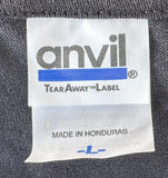 Anvil Men's It's A Big World Hit'em Hard Golf Graphic Black Shirt Size Large