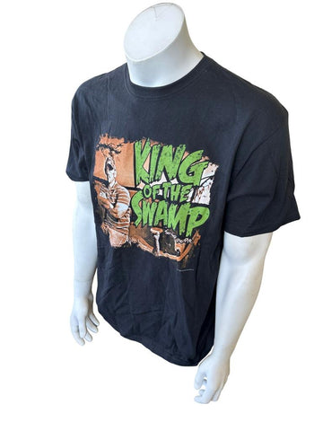 Anvil Men's Swamp People King Of The Swamp Black Short Sleeve Shirt Size Large