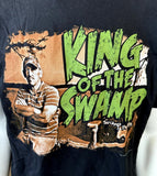 Anvil Men's Swamp People King Of The Swamp Black Short Sleeve Shirt Size Large