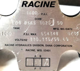 Racine FD4 DSKS 102S 50 Hydraulic Solenoid Valve 4600Psi 654348Psi Max 110-115V