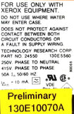 Technology Research Xerox 24550 130E5560 Equipment 50-60Hz 50A