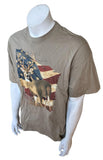 Delta Men's American Hunter Buck Graphic Tan Short Sleeve Shirt Size X-Large