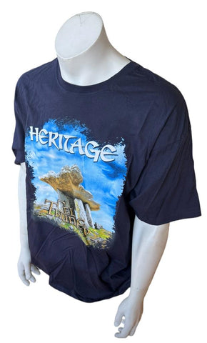 Anvil Men's Heritage Celtic Thunder Graphic Navy Short Sleeve Band Shirt Size 2X