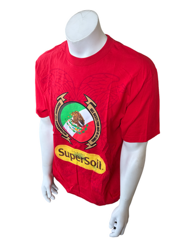 Alstyle Men's SuperSoil Ortho 1 Graphic Red Short Sleeve Shirt Size Large