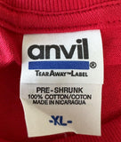 Anvil Men's Dyngus Day Buffalo Graphic Red Short Sleeve Shirt Size X-Large