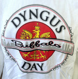 Anvil Men's Dyngus Day Buffalo Graphic White Short Sleeve Shirt Size Large