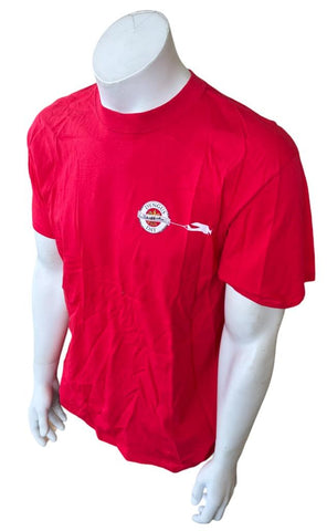 Anvil Men's Dyngus Day Buffalo Graphic Red Short Sleeve Shirt Size Large