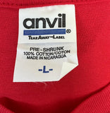 Anvil Men's Dyngus Day Buffalo Graphic Red Short Sleeve Shirt Size Large