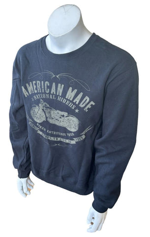 Jerzees Men's American Made National Riders Tour Crewneck Sweatshirt Size M