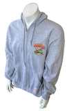 Brew Thru Men's Outer Banks NC Graphic Gray Zip-Up Hoodie Size X-Large